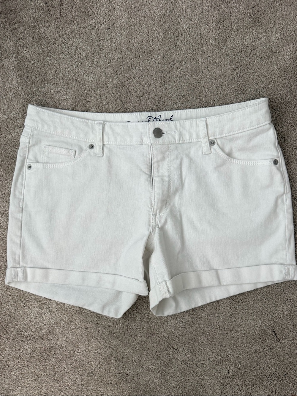 Universal Thread White Cuffed Denim Shorts